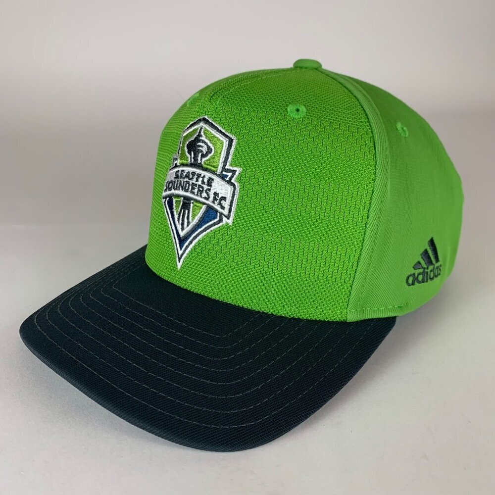 Seattle Sounders MLS Green Gray Adidas Snapback Hat